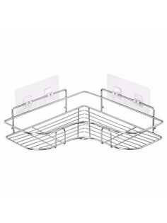 Полка угловая на присосках для ванной комнаты и кухни X8 Group