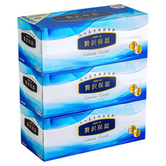 Салфетки бумажные в коробке "Elleair" Lotion Tissue, 3x200 шт.