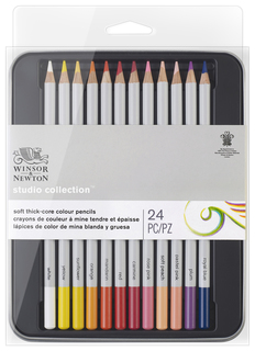 Набор карандашей цветных Winsor & Newton W&N-0490013 24 цв. в металлической коробке Winsor&Newton