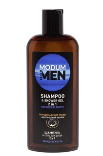 Шампунь & гель для душа MODUM FOR MEN 2 в 1 Заряд свежести 265 г. МОДУМ
