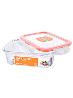 Стеклянный контейнер для пищевых продуктов "LocknLock" OvenGlass, 630мл.