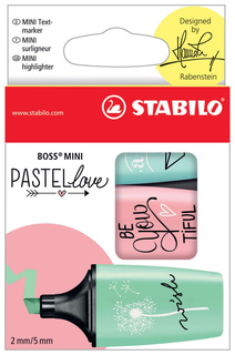 Маркеры Stabilo Boss Mini Pastel Love 3 шт