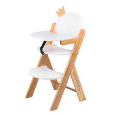 Растущий стул Amarobaby ECO, CROWN, белый, деревянный, массив бука/клееный шпон