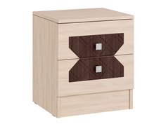 Тумба прикроватная Вероника Ясень шимо светлый/Лиственница темная ERA