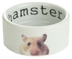 Одинарная миска для грызунов Beeztees, керамика, белый с рисунком, 0.12 л