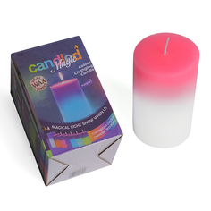 Восковая декоративная светодиодная свеча Хамелеон LED Candled Magic, розовая Baziator
