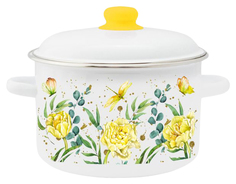 Кастрюля Appetite Blossom эмалированная 5,5 л No Brand
