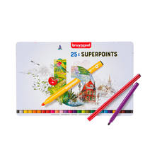 Набор фломастеров Bruynzeel Kids Superpoint BS-60324025 25 цветов в металлической коробке