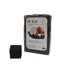 Уголь кадильный быстроразжигаемый ELG кокосовый в упаковке 6 кубиков, 26х26х20мм