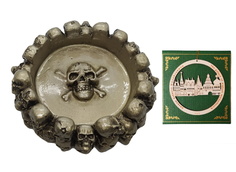 Пепельница "Черепа" d 12 см (символизирует защиту) + сувенирное украшение ELG