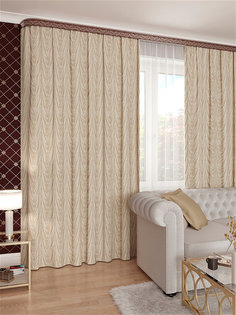 Штора LeGrand Каскад 185x260, бежевый, 1 шт.