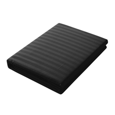 Пододеяльник LOVEME 180х215 см Black, страйп-сатин, 100% хлопок
