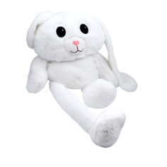 Мягкая игрушка кролик с регулируемыми лапками и ушками 777762/4 белый No Brand