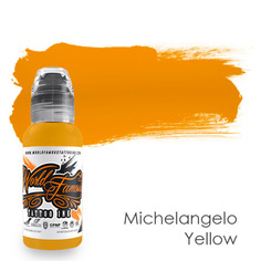 Краска для тату World Famous Michaelangelo Yellow, 30 мл, желтая