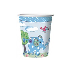 Стакан картонный Bulgaree Green лоскутный слоник 0.25 л 10 шт