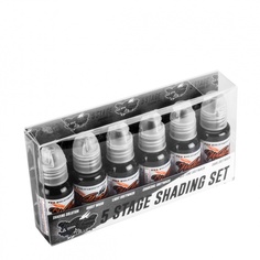 Сет красок для тату World Famous 5 Stage Shading Set, 30 мл (5 шт)