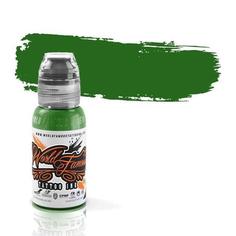 Краска для тату World Famous Everglades Green, 30 мл, зеленая