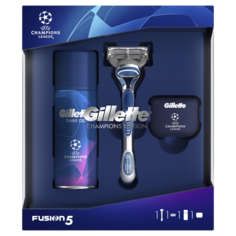 Подарочный набор Gillette бритва Fusion5 + гель для бритья + дорожный чехол