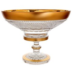 Ваза для фруктов 35,5 см Glasspo "Фелиция Хрусталь матовое золото" 60550 108782