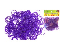 Набор резинок для плетения Tukzar фиолетовый 300шт