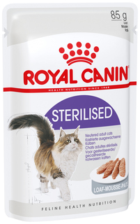 Влажный корм для кошек Royal Canin STERILIZED, мясо, 12шт, 85г