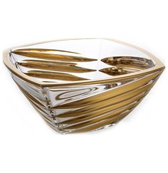 Ваза для фруктов 33 см квадратная Crystalite Bohemia "Фасет Матовая 2" 103788