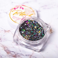 Дизайн для ногтей Blesk Блеск кристаллов серый