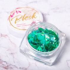 Дизайн для ногтей Blesk Осколки изумрудный