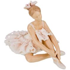 Статуэтка Lefard, Фарфоровые Кружева, Балерина, 7x9,5x7 см, розовый