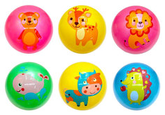 Детский мяч с наклейкой "Зоопарк", 22 см Shantou Gepai