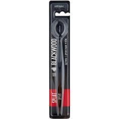 Зубная щетка SPLAT Blackwood Medium, черный/белый