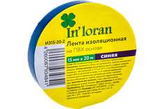 Лента InLoran изоляционная на ПВХ основе синий 15 мм х 20 м