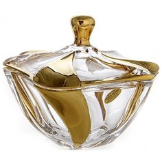 Ваза для конфет 19 см с крышкой UNION GLASS "Нептун Блестящая 2" 103849 "Union Glass"