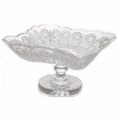 Ваза для фруктов 25 см Glasspo "Хрусталь резной 61140" 098914