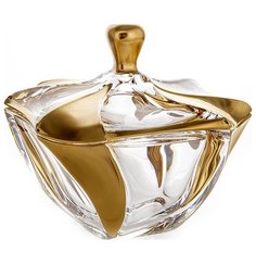 Ваза для конфет 19 см с крышкой UNION GLASS "Нептун Матовая 2" 103851 "Union Glass"