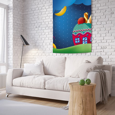 Вертикальное фотопанно на стену JoyArty "Сладкий домик", 100x150 см