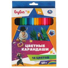 Карандаши цветные Умка Буба 18 цветов шестигранные 110г