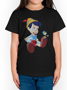 Футболка д/дев. DreamShirts Studio Кукла и Сверчок Ъ Цв. черный р.146