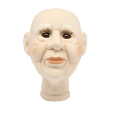 Голова для изготовления декоративной куклы Айрис AR909 Бабушка, фарфор 12см (карие глаза)