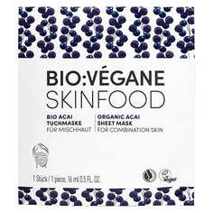 Тканевая маска для лица Биовеган Био Асаи саше 16 мл Bio:Vegane Skinfood