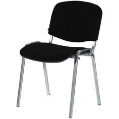 Офисный стул Изо, каркас металл хром, обивка ткань черная Furniture