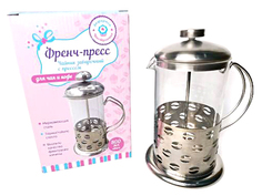Френч-пресс ТМ "Зефирное настроение", 800мл, металл, арт. ZN0003