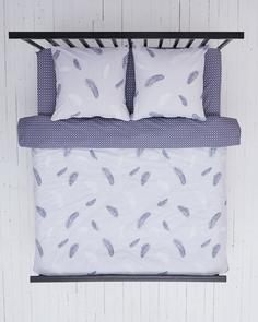 Постельное белье на резинке из поплина "Всё себе" Меандр, 2.0 наволочки 70х70