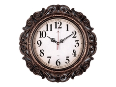 Часы настенные "Рубин" " круг ажурный 40,5см черный с бронзой 4126-001 No Brand