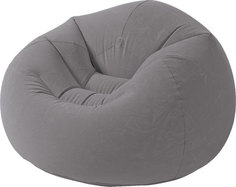 Надувное кресло Intex 114х114х71 см Beanless Bag серое, 100кг
