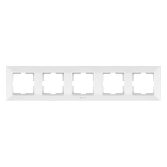 Рамка Panasonic Arkedia Slim (WNTF08052WH-RU) 5x гориз.мон. пластик белый (упак.:1шт)