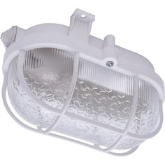 Светильник потолочный ЖКХ FERON НБП01-60-002 с решеткой 220V 60Вт Е27 IP54 пластик стекло