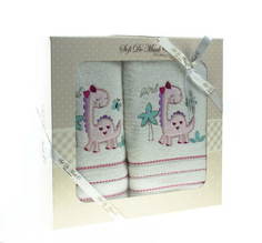 Набор махровых полотенец "Dino", цвет: белый, 2 штуки Sofi de Marko