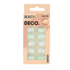 Набор накладных ногтей DECO. FANTASY mint marble (24 шт + клеевые стикеры 24 шт)