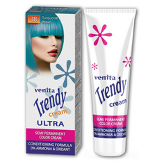 Красящий тонер-крем Venita Trendy Color 38 Бирюзовая волна +бальзам для волос 2х15мл